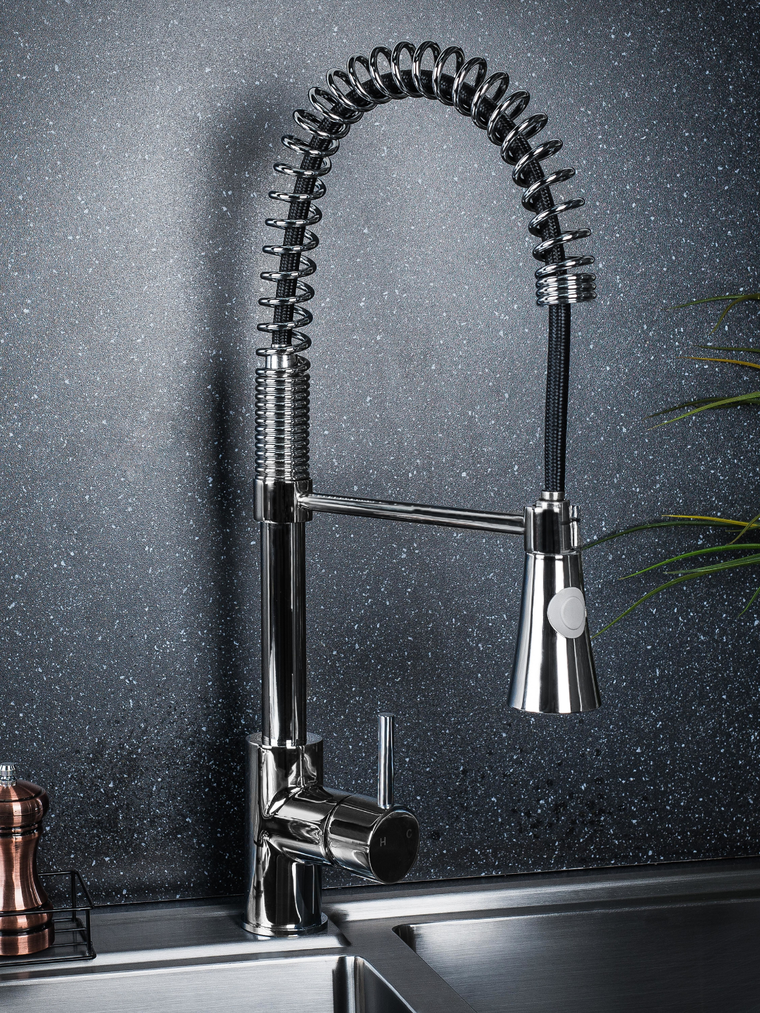 Commercial Kitchen Faucet with Dual Function Pull-Down