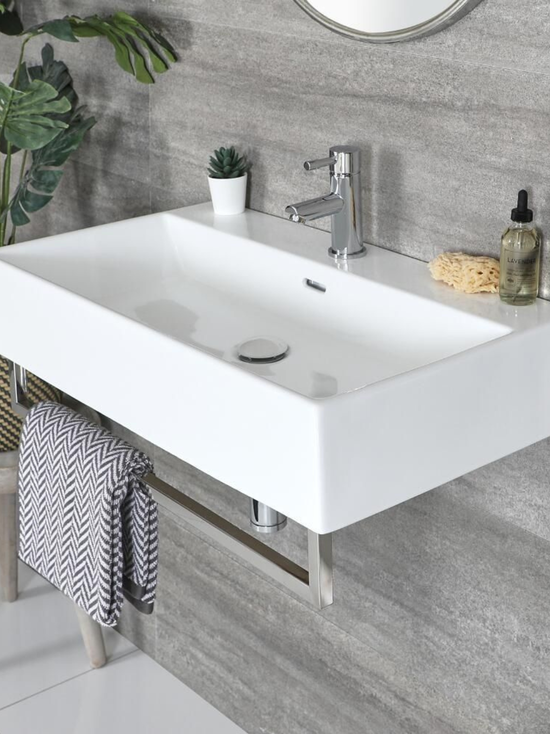 20-Inch Rectangular Ceramic Above Mount Basin , White