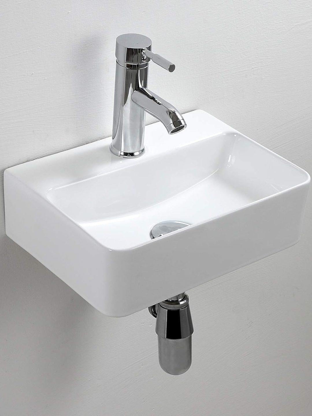 Wall Hung Basin Sink Small Cloakroom Basin Rectangle