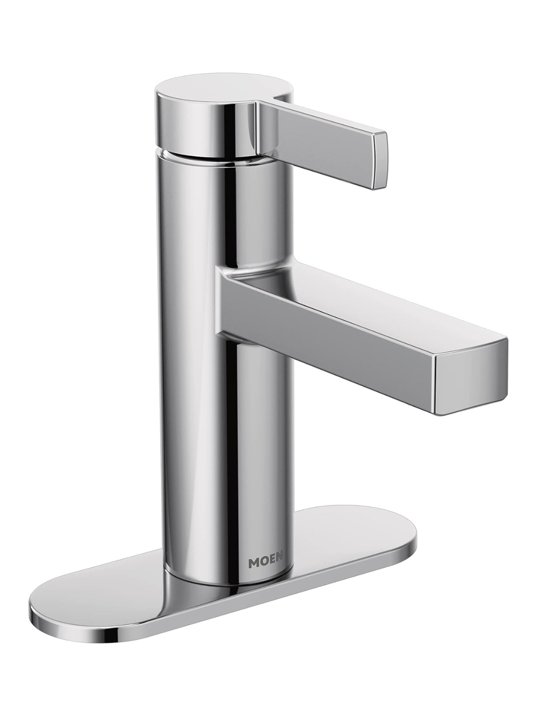 Chrome Modern One-Handle Single Hole Bathroom Faucet