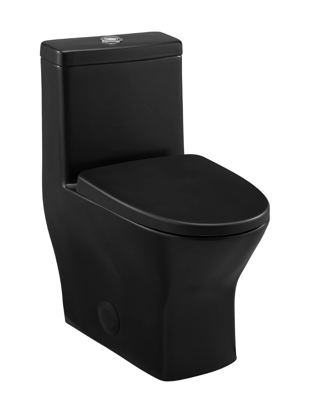 One-Piece Round Toilet Dual-Flush 1.1/1.6 gpf in Matte Black